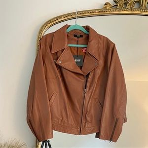 Able Maha Leather Jacket in Whiskey, Size XL